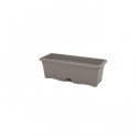 PLASTIKEN Jardiniere rectangulaire 50 x 20 Cm + Plateau Collection TERRA - Taupe