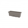 PLASTIKEN Jardiniere rectangulaire 50 x 20 Cm + Plateau Collection TERRA - Taupe