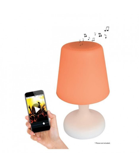 LEXIBOOK Decotech Lampe LED Couleur & Son rechargeable avec enceinte Bluetooth intégrée