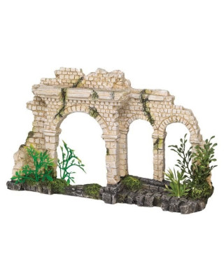 VADIGRAN Aqua Deco Porte a trois arches - 25 x 6,5 x 15 cm