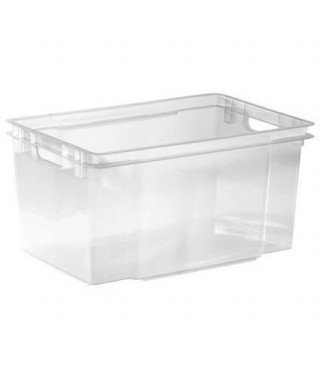 ALLIBERT Boîte de rangement transparent Crownest - Empilable - 50 L