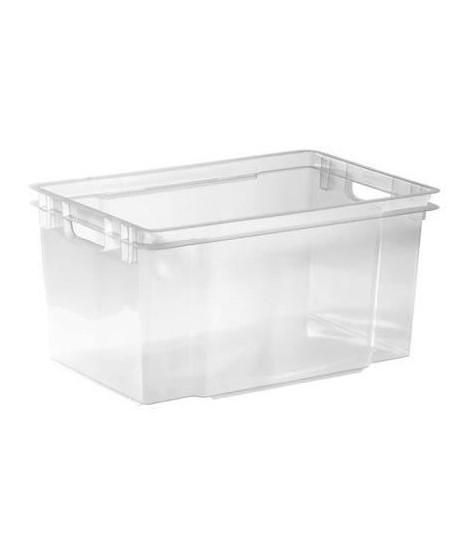 ALLIBERT Boîte de rangement transparent Crownest - Empilable - 50 L