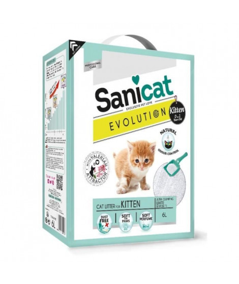 SANICAT Litiere Evolution Kitten 6L - Pour chaton