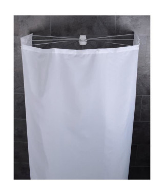 Cabine de douche pliable Ombrella Madison avec rideau de douche - Blanc