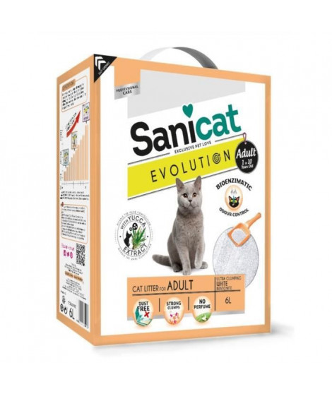 SANICAT Litiere Evolution Adult 6L - Pour chat adulte