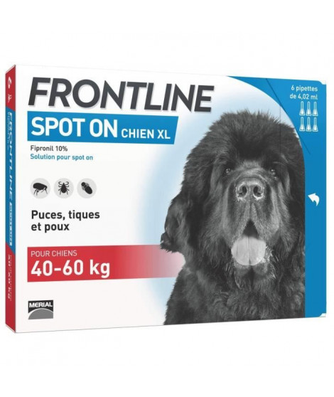 FRONTLINE Spot On chien 40-60kg - 6 pipettes