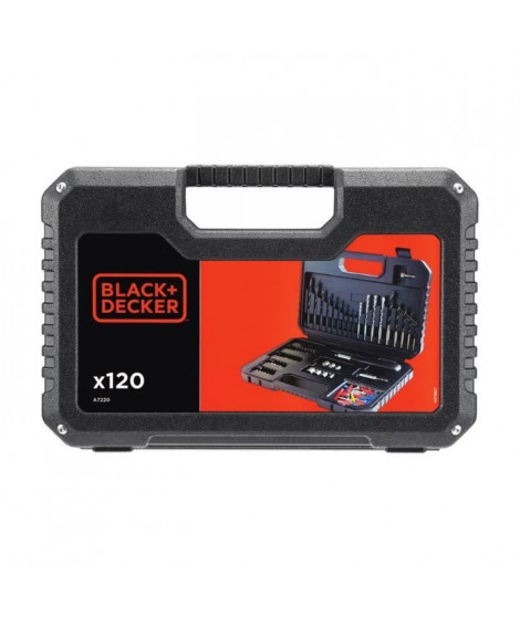 BLACK & DECKER Coffret perçage vissage avec 120 accessoires