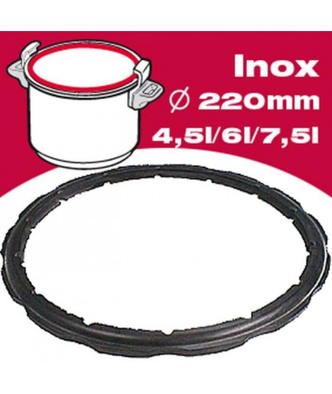 SEB Joint autocuiseur inox 792350 4,5-6-7,5L Ø22cm noir