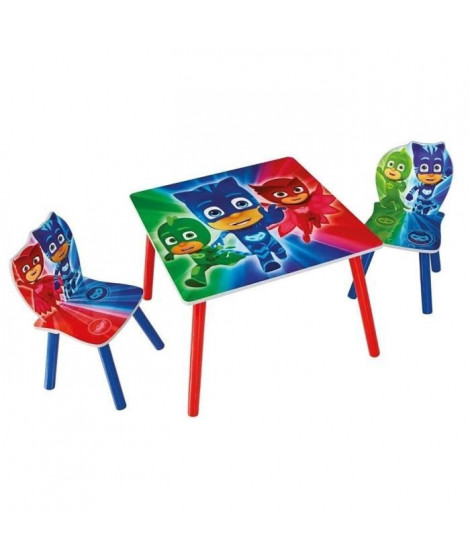 PYJAMASQUES Ensemble Table Et 2 Chaises Pour Enfants