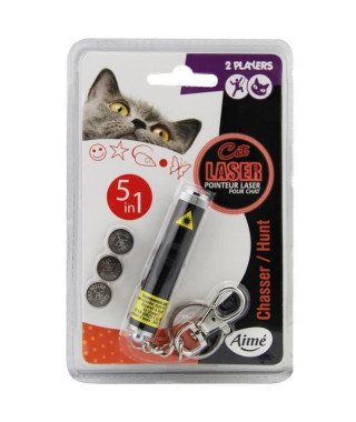 AIME Jouet pointeur laser 5en1 - Pour chat