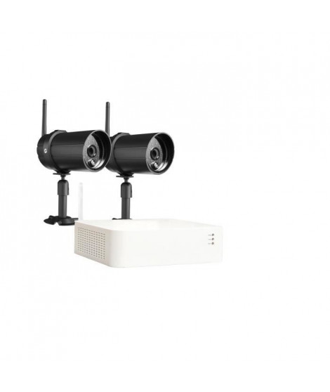 CHACON Kit enregistreur vidéosurveillance sans fil IP + 2 Caméras (1TB inclus)