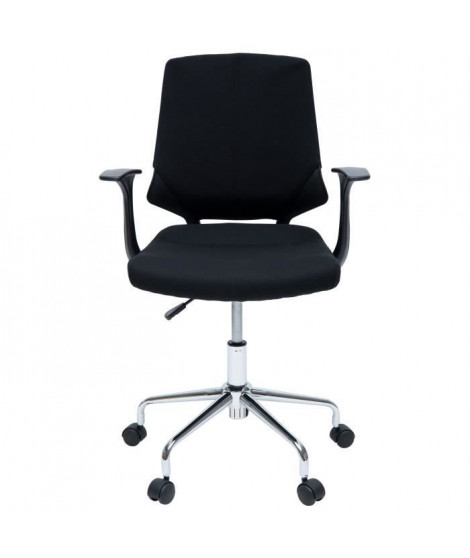 SENTO Chaise de bureau - Tissu noir - Contemporain - L 61 x P 55 cm
