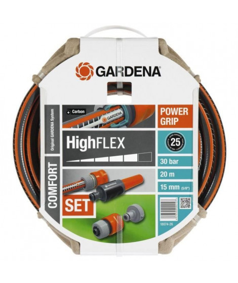 GARDENA Tuyau d'arrosage HighFlex 20m Ø15 mm +lance et access