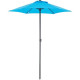 Parasol droit 1 m 8 - Acier toile 160 g/m - 6 baleines acier - Bleu