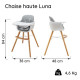 NANIA Luna Chaise haute évolutive 2 en 1