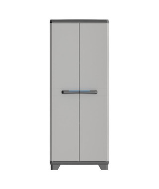 KIS Armoire de rangement haute Linear - 68 x 39 x 173 cm - Noir et gris