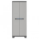 KIS Armoire de rangement haute Linear - 68 x 39 x 173 cm - Noir et gris