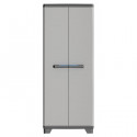 KIS Armoire de rangement haute Linear - 68 x 39 x 173 cm - Noir et gris