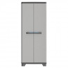 KIS Armoire de rangement haute Linear - 68 x 39 x 173 cm - Noir et gris