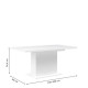 FINLANDEK Table a manger extensible KOVA de 4 a 6 personnes style contemporain blanc mat - L 160-200 x l 77 cm
