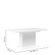 FINLANDEK Table a manger extensible KOVA de 4 a 6 personnes style contemporain blanc mat - L 160-200 x l 77 cm