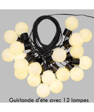 LOTTI Guirlande guinguette - Ampoules G50 LED - Blanc chaud