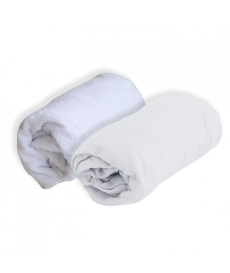 DOUX NID Lot 1 Alese + 1 Drap Housse - 70 X 140 Cm - Blanc