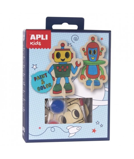 APLI Mini kit peinture Robots - En bois