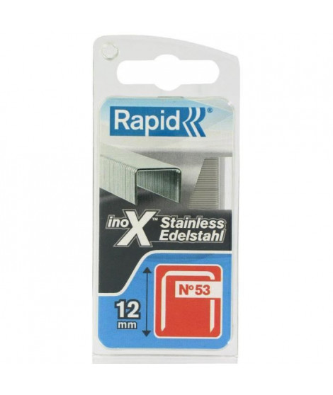 RAPID Agrafes acier inoxydable - Fil fin - N°53/12 mm