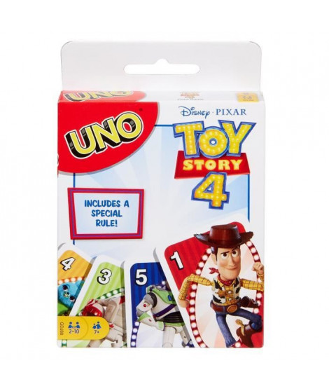 UNO - Toy Story 4 - Jeu de Cartes Famille aux couleurs du film Disney Pixar - De 2 a 4 joueurs - 7 ans et +
