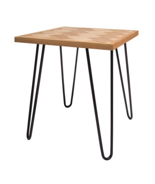 HOLLY Table d'appoint - Bois naturel - L 40 x P 40 x H 43 cm