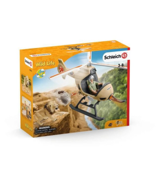 SCHLEICH - Figurine Hélicoptere pour sauvetage d'animaux