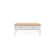BERGEN Table basse - Décor chene naturel et blanc - L 100 x P 40 x H 55 cm