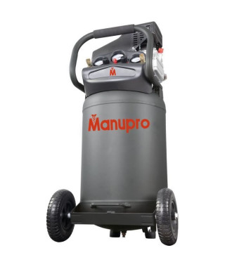 MANUPRO Compresseur d'air vertical 80 L - 2,5 CV - 10 bars - Lubrifié - 1800 W