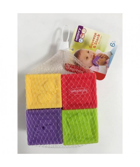 INFANTINO Set de 4 cubes souples sensoriels