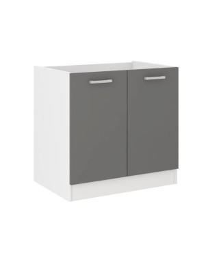 ULTRA Meuble bas sous évier L 80 cm - Gris