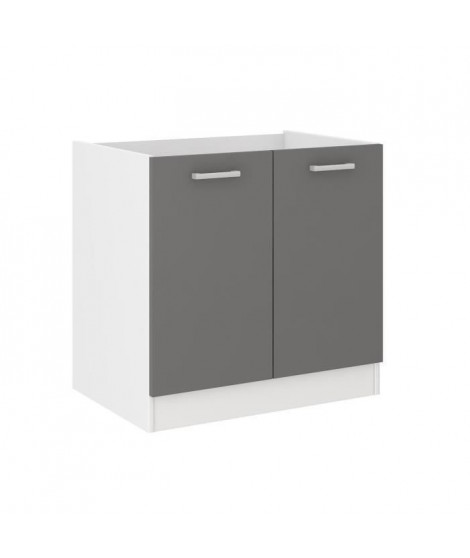 ULTRA Meuble bas sous évier L 80 cm - Gris