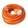 Rallonge électrique de jardin câble HO5VVF 2X1.5mm2 orange 50m