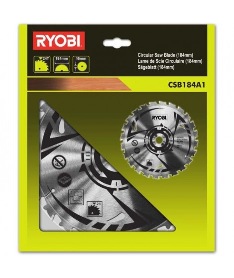 RYOBI Lame ULTRA FINE 184 mm - 24 dents - alésage 16 mm