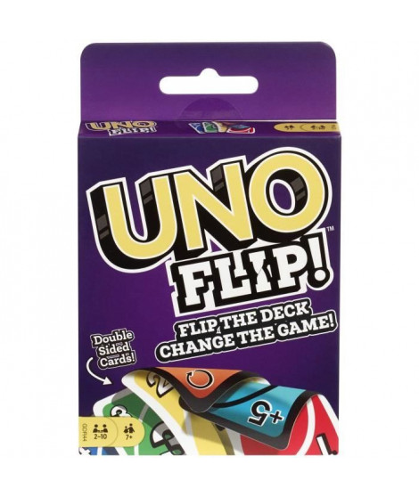 UNO - Flip Side - Jeu de Cartes Famille - Uno avec cartes réversibles