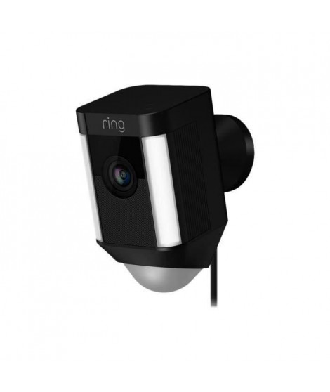 RING Caméra de surveillance filaire Spotlight - Noir