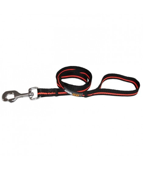 YAGO Laisse bicolore pour chien, Coloris Noir et Orange, Longueur 75cm