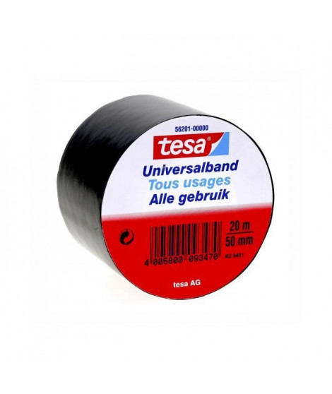 TESA Ruban PVC tous usages -  20m x 50mm - Noir