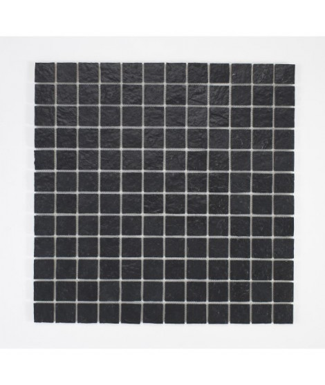 U-TILE Mosaique en resine imitation pierre 100 x 50 cm - carreau 2,5 x 2,5 cm - noir