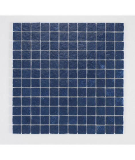 U-TILE Mosaique en resine imitation pierre 30 x 30 cm - carreau 2,5 x 2,5 cm - bleu nuit