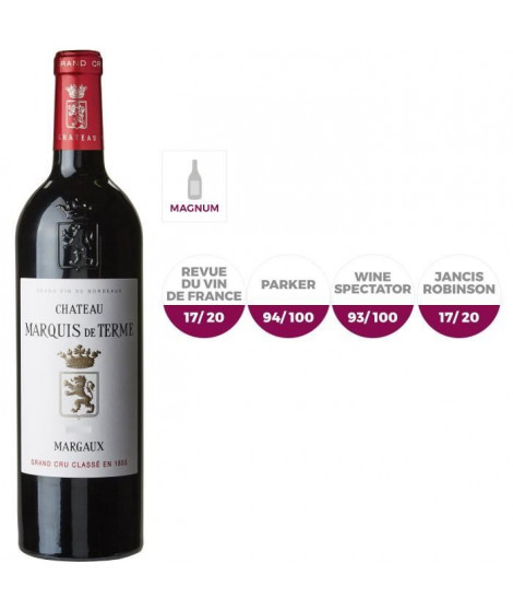 MAGNUM Château Marquis de Terme 2015 Margaux - Vin Rouge - 1,5 L