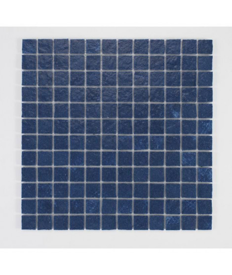 U-TILE Mosaique en resine imitation pierre 100 x 50 cm - carreau 2,5 x 2,5 cm - bleu nuit