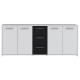 FINLANDEK Buffet bas PILVI contemporain blanc et noir mat - L 179 cm