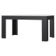 FINLANDEK Table a manger PILVI de 6 a 8 personnes style contemporain - Blanc et noir mat - L 160 x l 90 cm