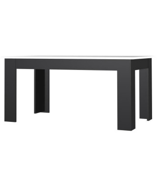 FINLANDEK Table a manger PILVI de 6 a 8 personnes style contemporain - Blanc et noir mat - L 160 x l 90 cm
